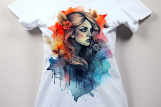 do custom watercolor t shirt design