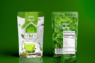 supplement, coffee pouch label, food product box packaging design
