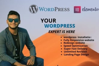 design wordpress portfolio website or business website