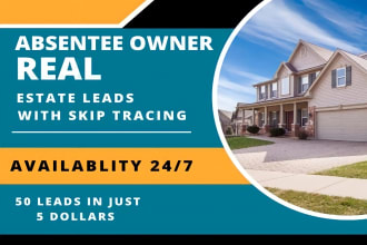 generate absentee owner real estate leads with skip tracing