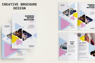 design bifold trifold brochure flyer  banner poster and annual report
