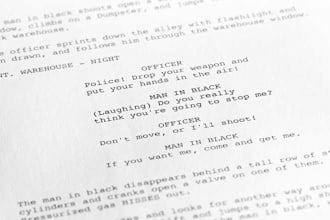 be the screenwriter for your movie, film or show