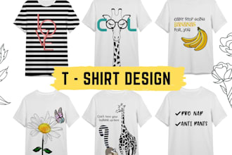 professionally design custom artwork t shirt illustration