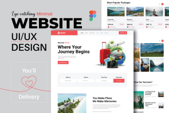 do website UI design, landing page or web UI UX design in figma
