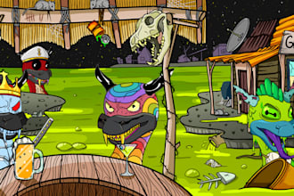 make nft cartoon animation video in 2d