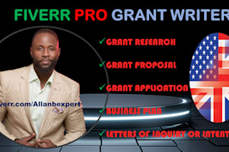 write a professional grant proposal and grant research
