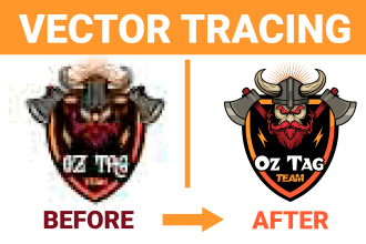 vectorize and modify logo