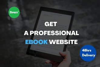 design author landing page, ebook website, author website, wordpress websute