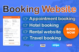 create appointment, rental, and hotel booking website in wordpress