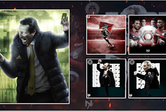 create eye catching football, soccer or sport poster