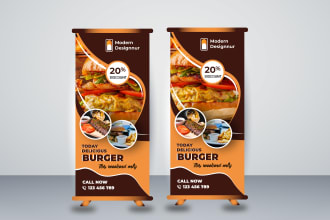 do urgent roll up banner, billboard, and outdoor banner design within 6 hours