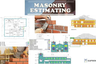 provide detailed masonry takeoffs and cost estimation