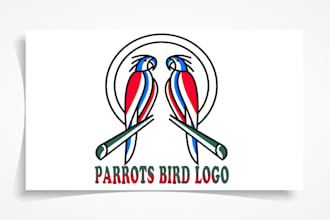 do high quality custom parrots bird logo with fast delivery
