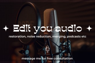 edit audio, cleanup and fix sound in audio or video