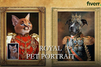 make royal pet portraits for real