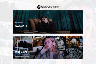 design a professional spotify banner for your artist profile