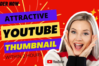 design attractive youtube thumbnails within 2 hours