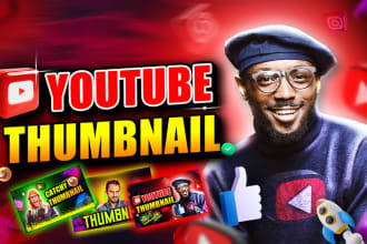 design 3 custom youtube thumbnails in 12hrs