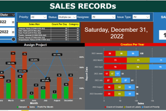 create and design dynamic ms excel or power bi dashboard