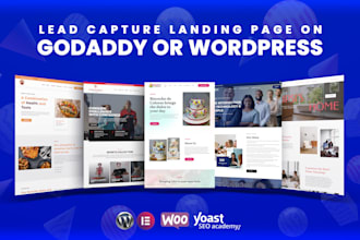 develop a lead capture landing page on godaddy or wordpress