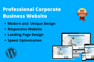 professional corporate website, business and company website