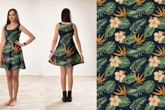 design seamless fabric print clothing and textile pattern
