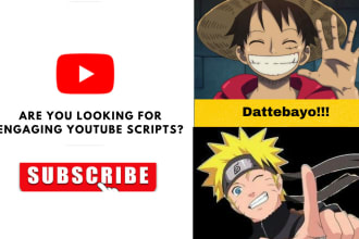 research and write engaging anime youtube scripts