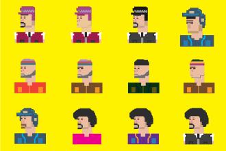 draw unique custom pixel art cryptopunk nft pixel art