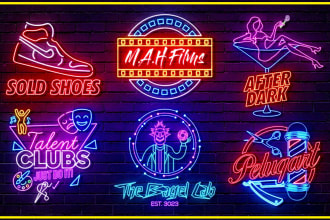 design a neon logo for you in just 8 hours