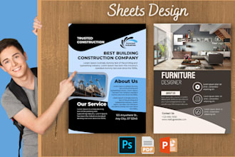 do sell sheet, line sheet, price sheet, and one sheet design