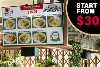 design digital menu and menu card