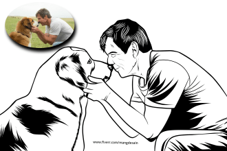 draw detailed vector line art illustration from photo