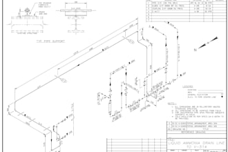 design industrial piping 3d model pid, isometric on autocad