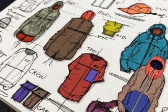 make fashion technical sketches and tech packs