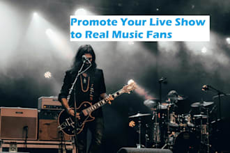 write about and promote your gig or live music event
