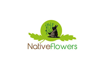 design new native flowers logo