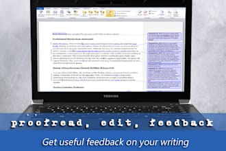 proofread, edit, and give feedback on your writing