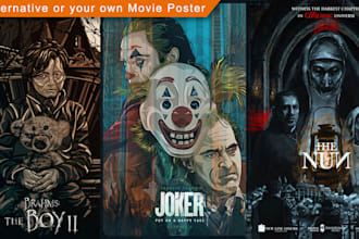 make a poster design illustration for movie or personal use