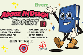 design, redesign, edit, format your adobe indesign file