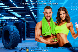 design a great health and fitness facebook cover