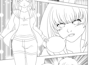 draw a comic book or manga in anime style