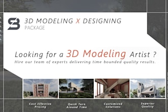 design a detailed 3d model in rhino sketchup and revit bim