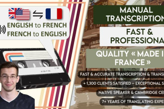 transcribe and translate your english or french video