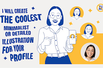 create a minimalist illustration for your personal profile