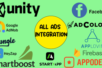 do admob,applovin etc ads integration banner, interstitial,rewarded etc in game