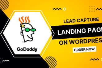 lead capture landing page on godaddy or wordpress