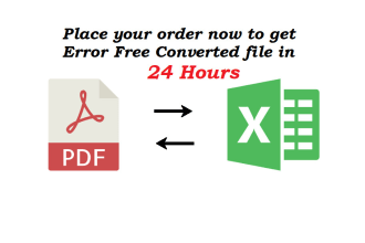 convert complex PDF to excel in 12 hours