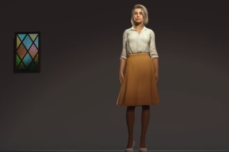 create 3d realistic character for game, animation and unity