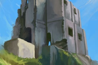 paint digital oil painting of any landscape