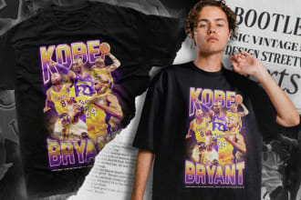 create bootleg 90s streetwear design for your tshirt